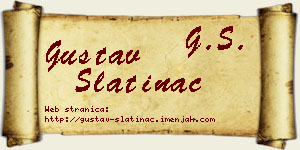 Gustav Slatinac vizit kartica
